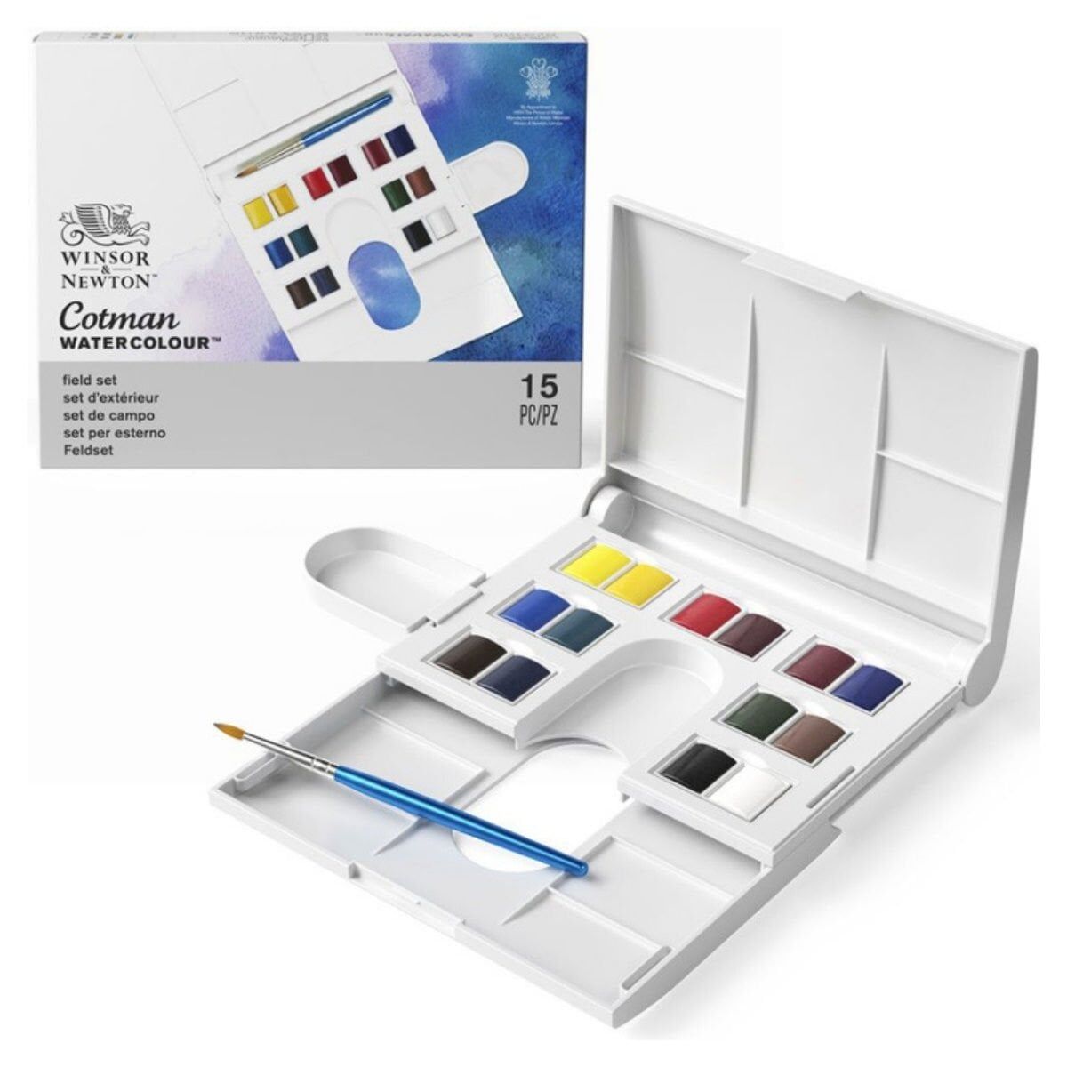 Winsor&Newton Cotman Sulu Boya Seti Compact Set 14xYarım Tablet