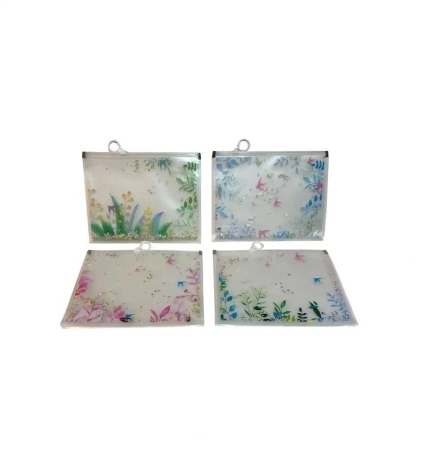 Südor Desenli Dosya Fermuarlı A5 Simli