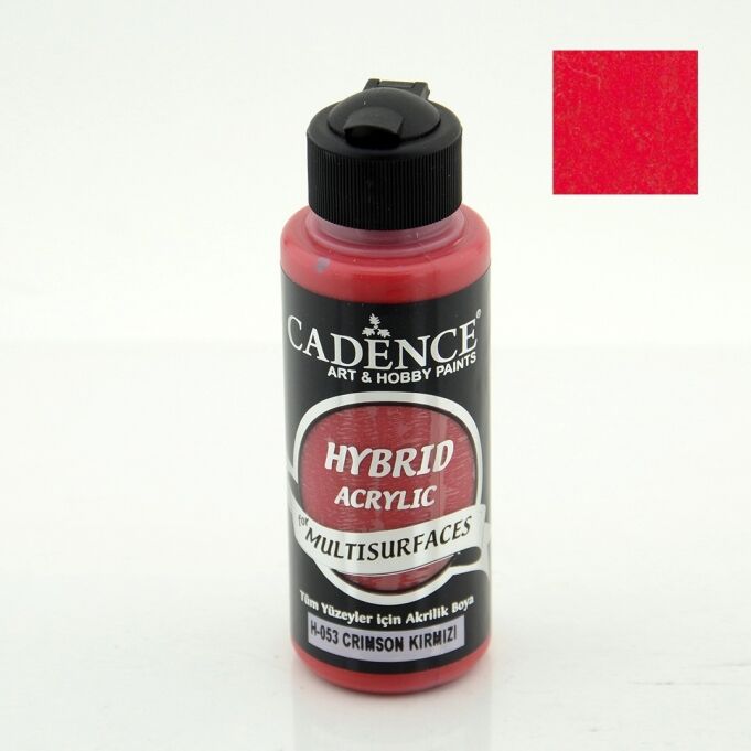 Cadence Hybrid Akrilik Multisurfaces H-053 Crımson Kırmızı 120 Ml