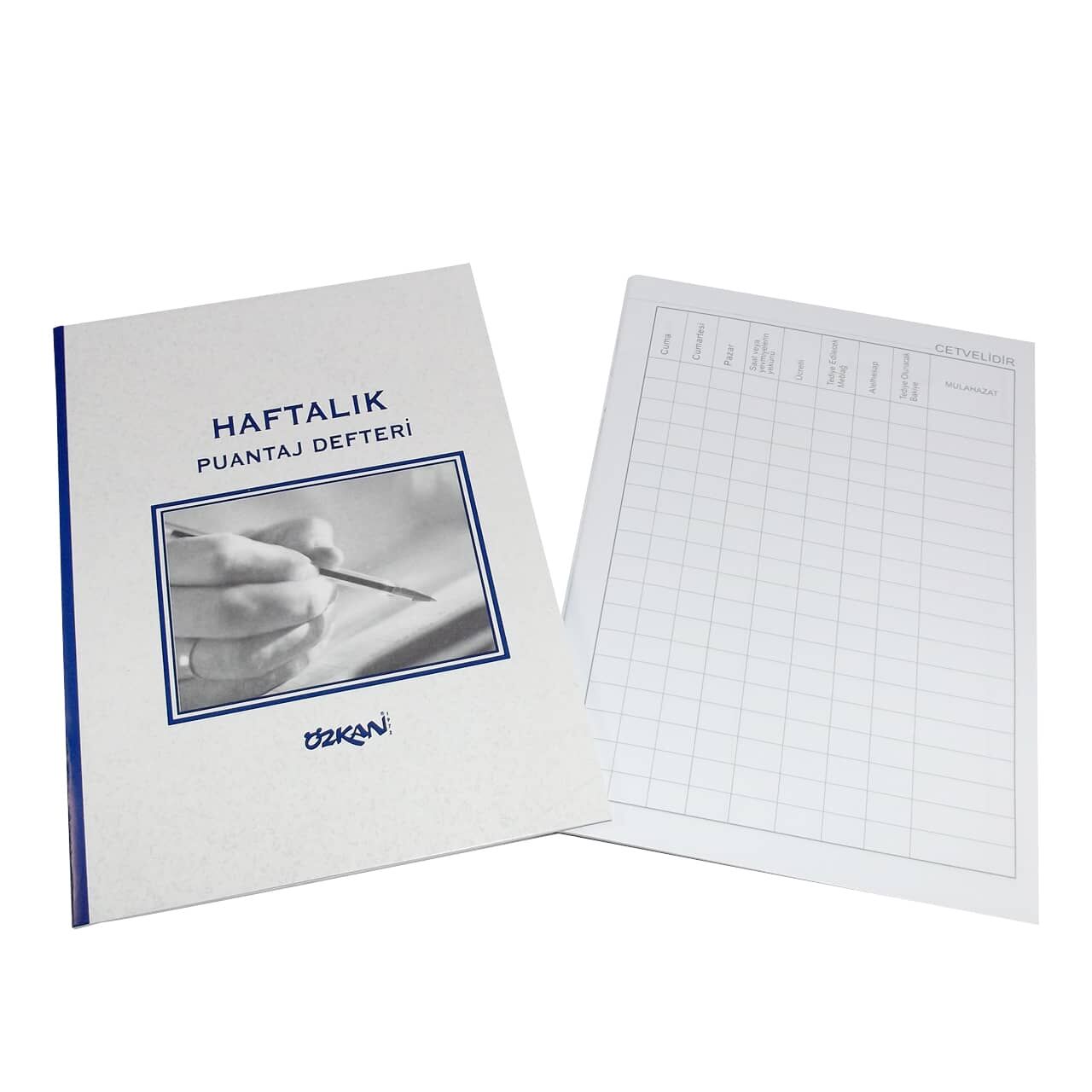 Özkan Puantaj Defteri Haftalık