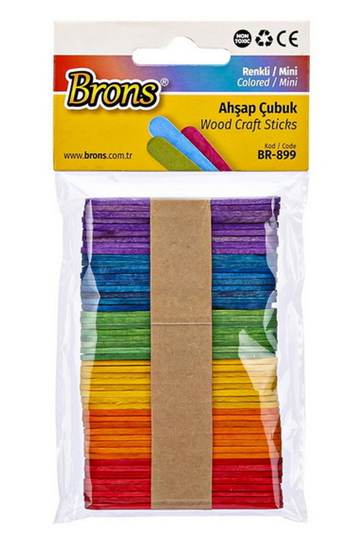 Brons Ahşap Çubuk Renkli Mini