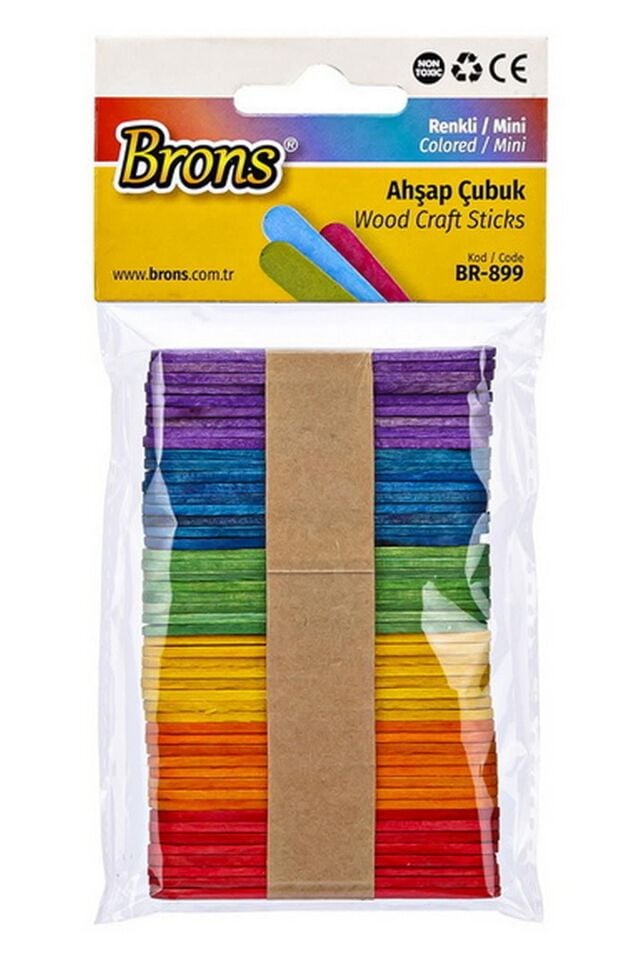 Brons Ahşap Çubuk Renkli Mini