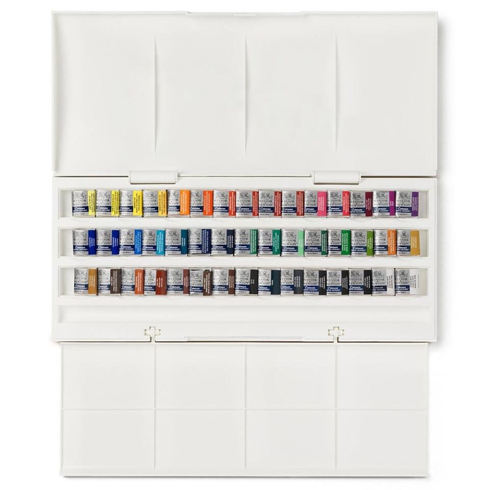 Winsor&Newton Cotman Sulu Boya Seti Studio Set 45xYarım Tablet