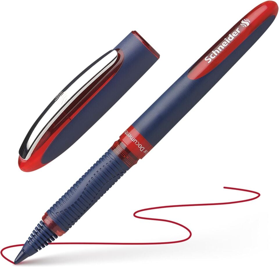 Schneider One Business Konik Uçlu Roller Kalem 0,6 Mm Kırmızı