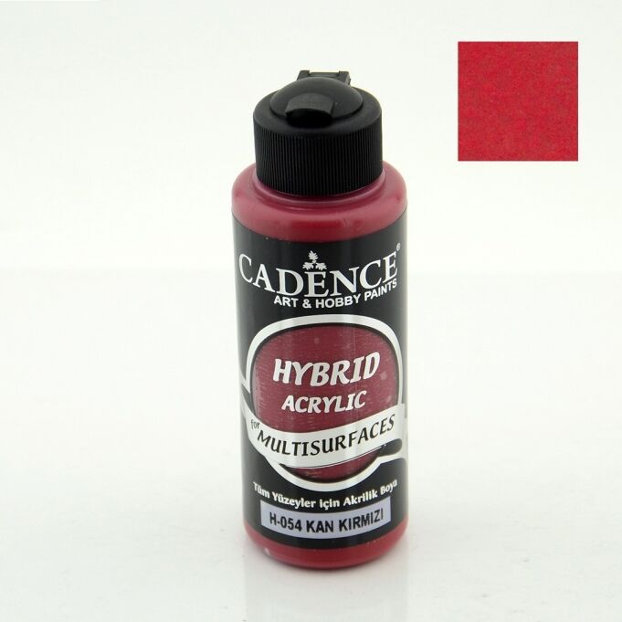 Cadence Hybrid Akrilik Multisurfaces H-054 Kan Kırmızı 120 Ml