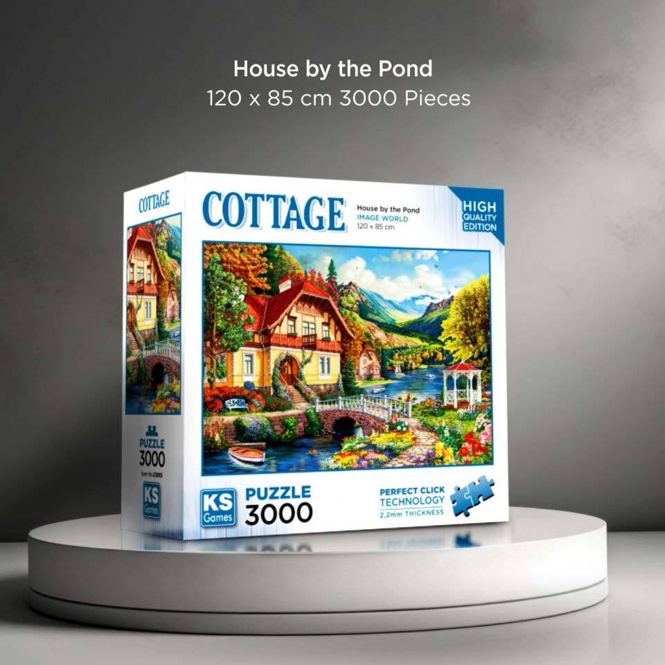 Ks Games Puzzle 3000 Parça House by the Pond