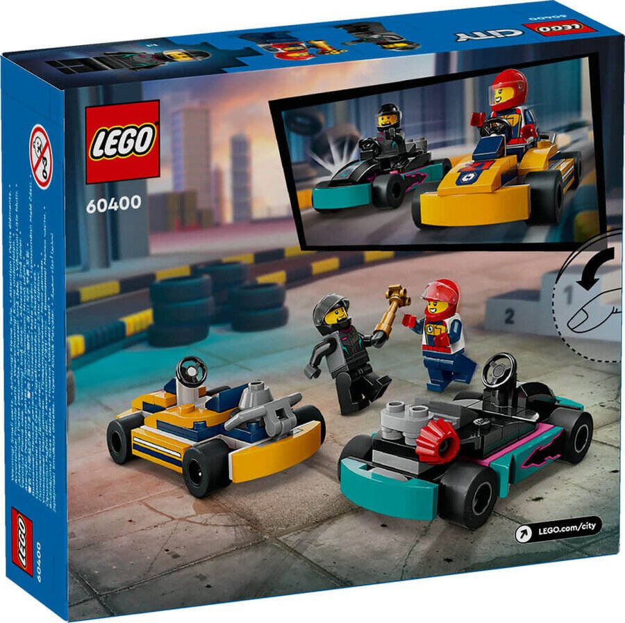 Lego Go-Kartlar Ve Yarış Sürücüleri 