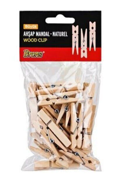 Brons Ahşap Mandal Natural Büyük