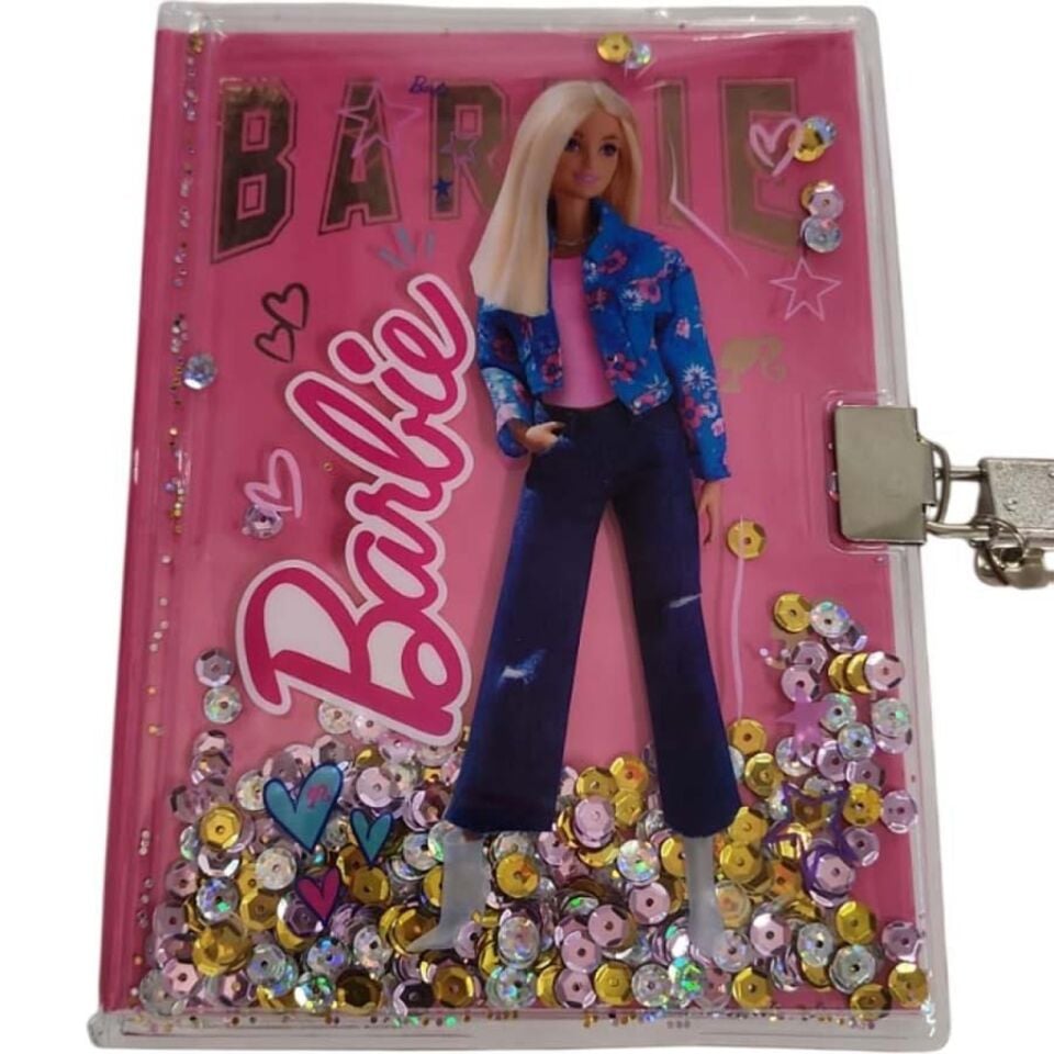 Barbie B-804 Pullu Kilitli Hatıra Defteri