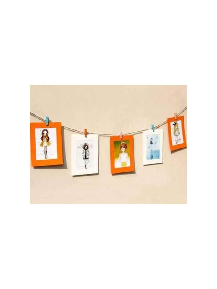 Brons Ahşap Mandal Renkli Mini