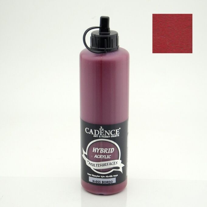 Cadence Hybrid Akrilik Multisurfaces H-055 Bordo 500 Ml