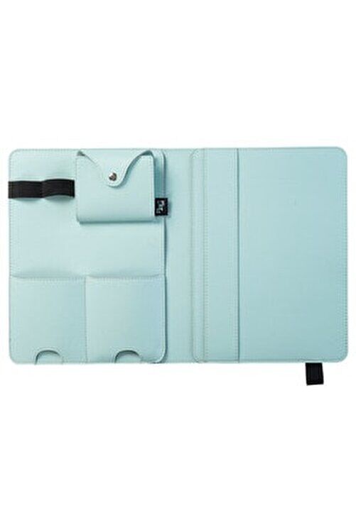 2K Organizer Ve Tablet Kılıfı Suni Deri 49x30 Cm Su Yeşili
