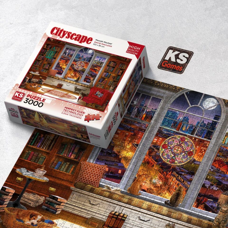 Ks Games Puzzle 3000 Parça Moonlight Mischief