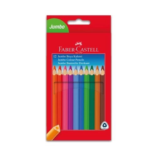 Faber-Castell Boya Kalemi 12 Renk Jumbo Tam Boy Altıgen