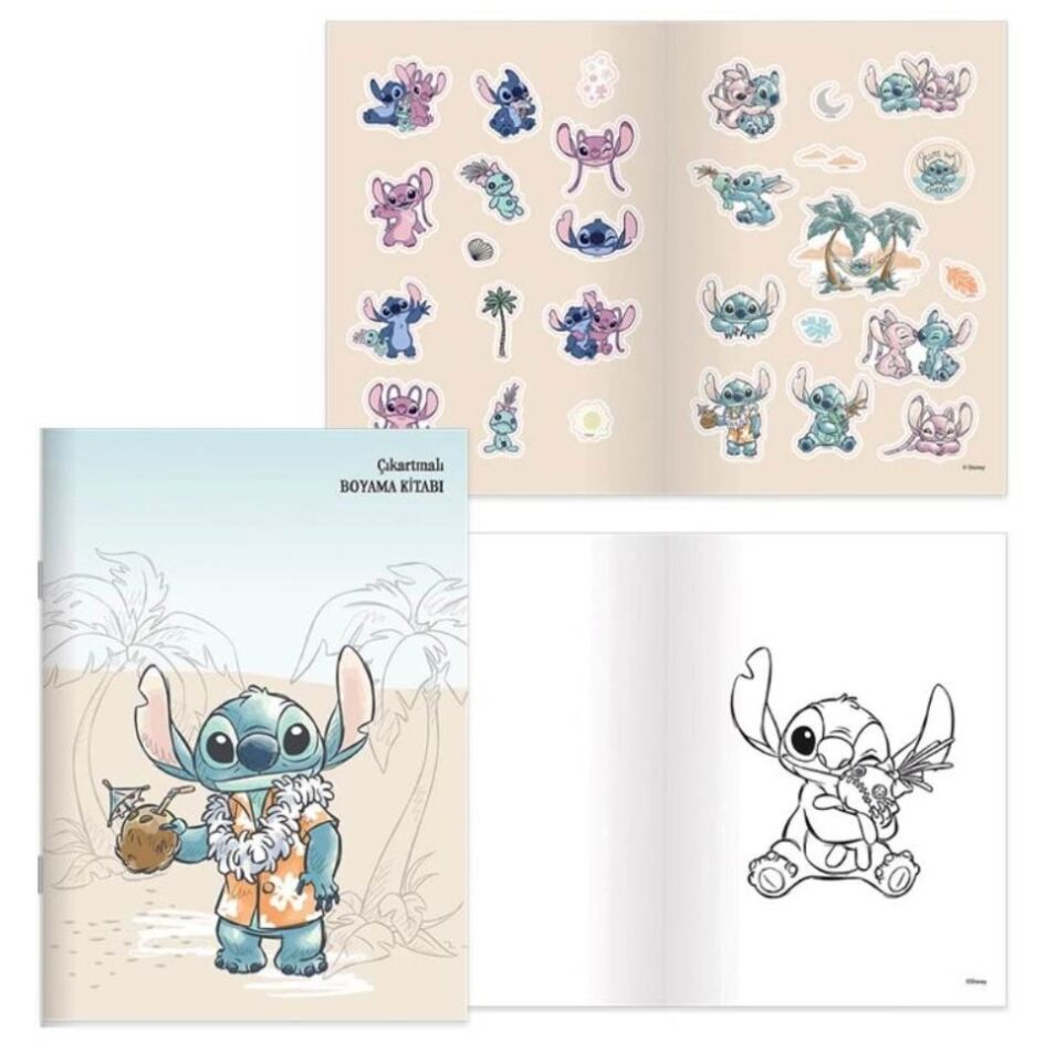 Keskin Lilo&Stitch 20x28 Yaprak Çıkartmalı Boyama Kitabı