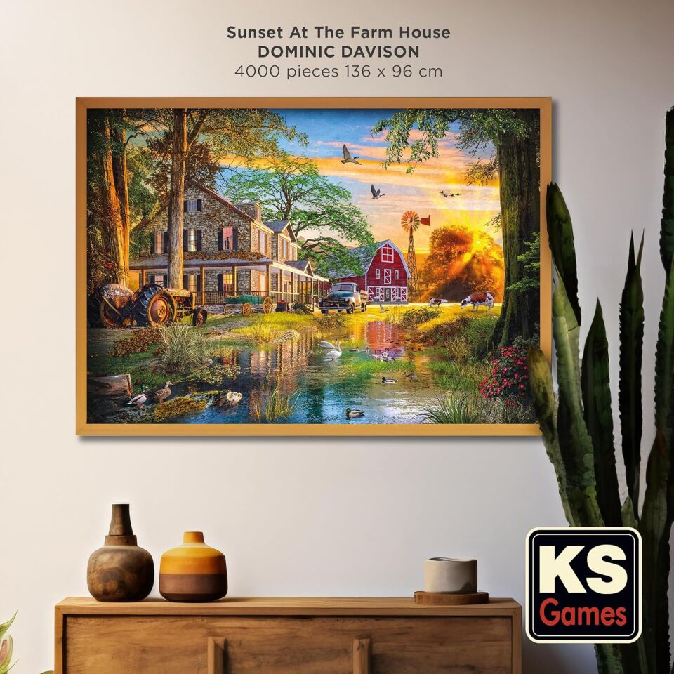 Ks Games Puzzle 4000 Parça Sunset At The Farm House