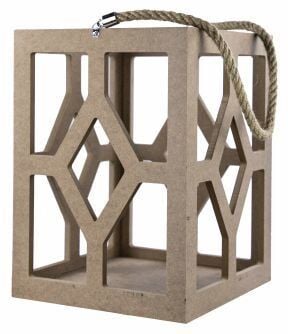 Baykon Ahşap Kare İpli Mumluk No 2