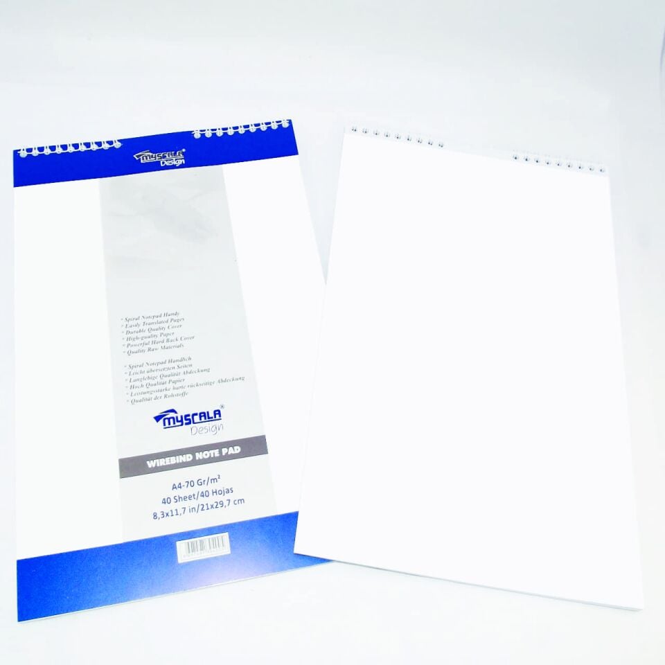 Özkan Spiralli Bloknot A4 Düz