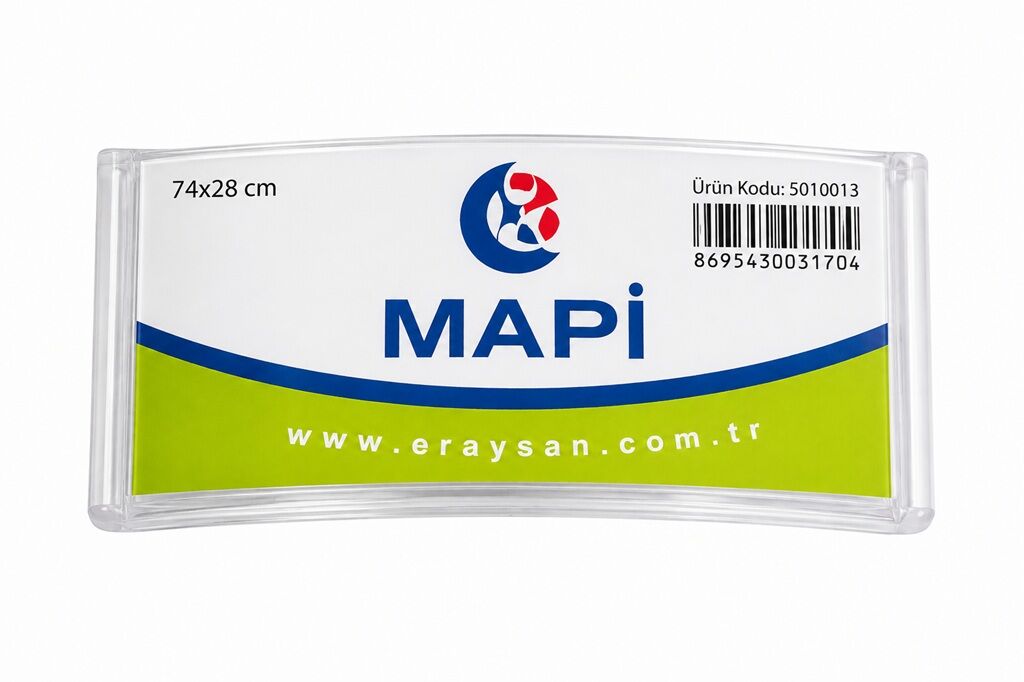 Mapi Şeffaf İsimlik 74x28 Mm Dikdörtgen