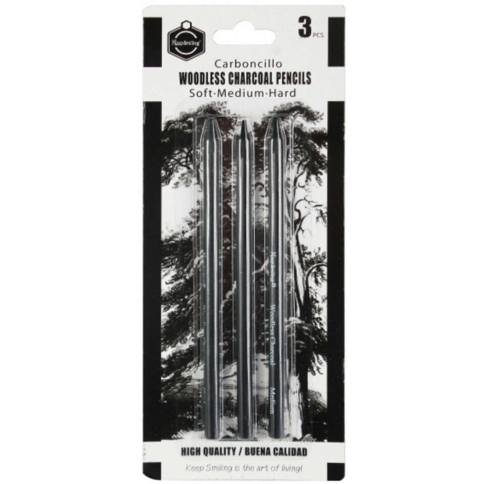 Keep Smiling Ahsapsız Kömür Kalem Seti 3 Lü Tb-101190