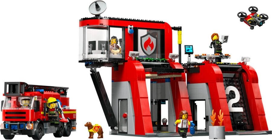 Lego İtfaiye Kamyonlu İtfaiye Merkezi 