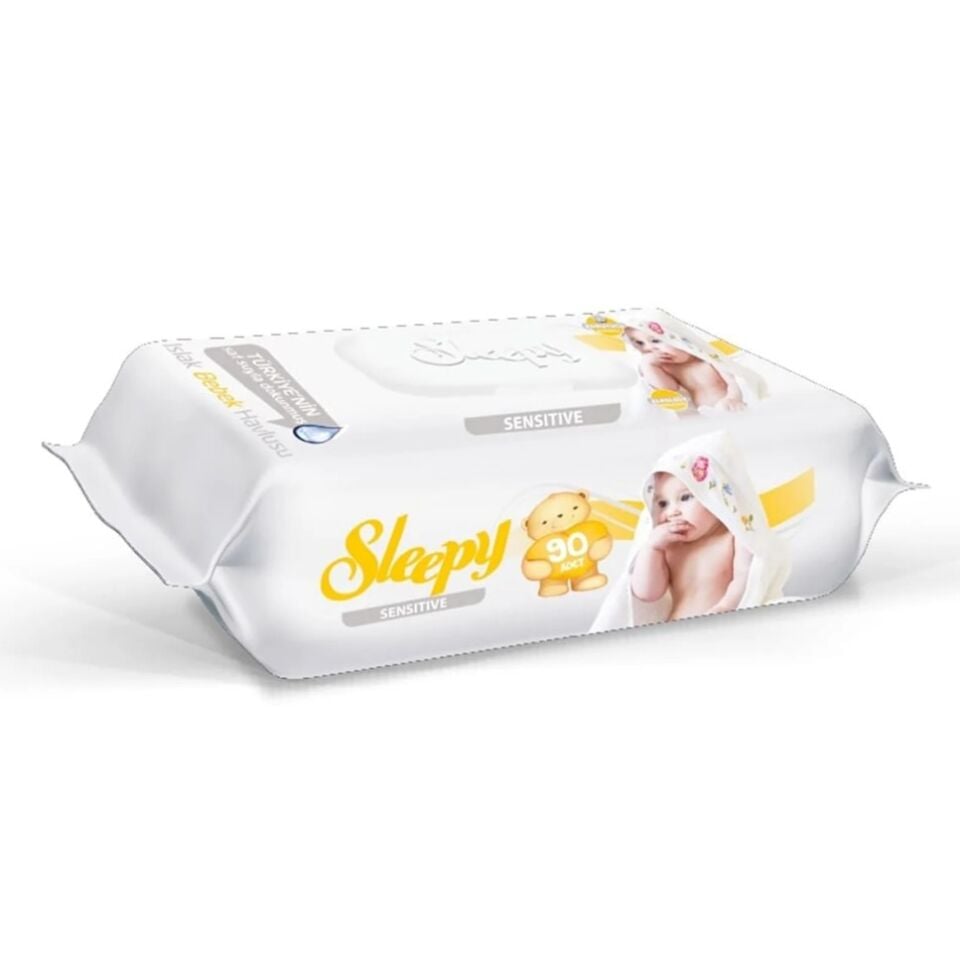 Sleepy Islak Havlu Sensitive Kapaklı 90 Lı