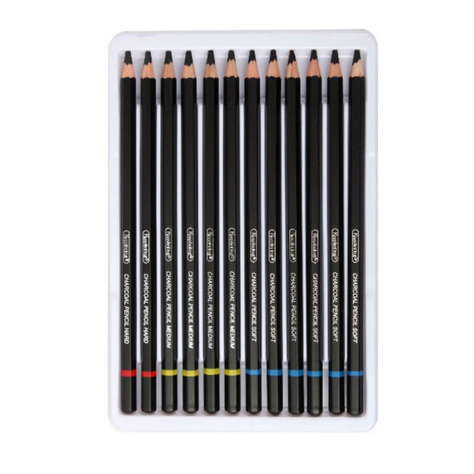 Keep Smiling Kömür Kalem Seti 12 Li Karton Kutu Tb-1060