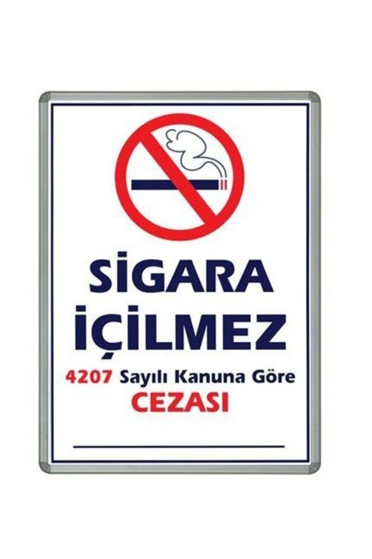 İnter 50x70 Lamine Çerçeve Sigara İçilmez Panosu Duvara Monte