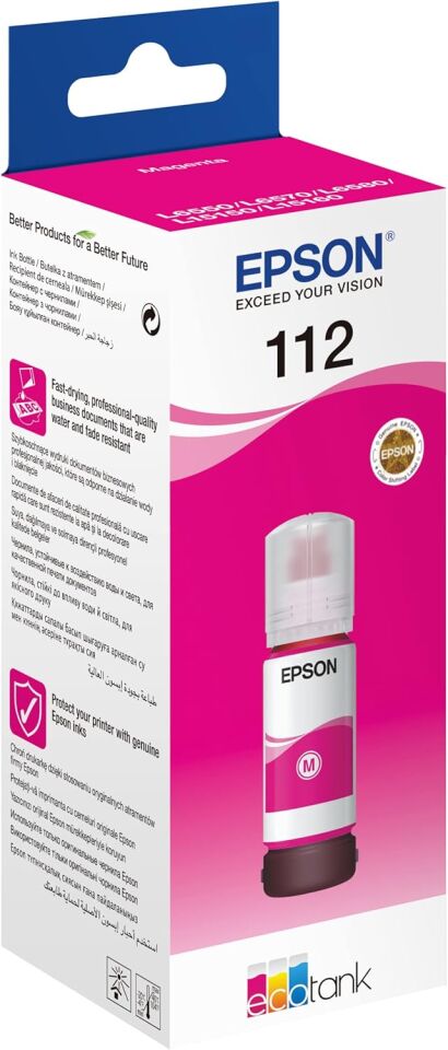 Epson 112 Kırmızı Şişe Mürekkep