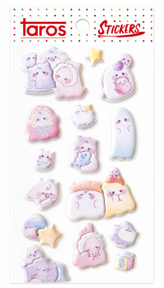 Taros Happy Cats Puffy Sticker