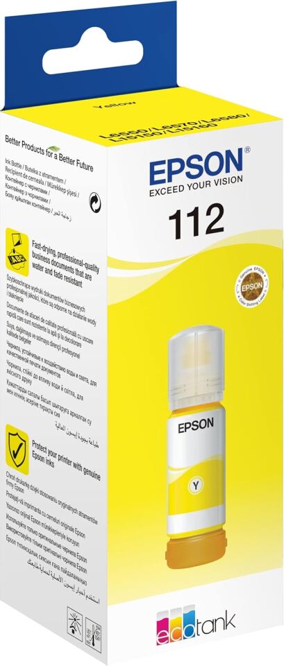 Epson 112 Sarı Şişe Mürekkep