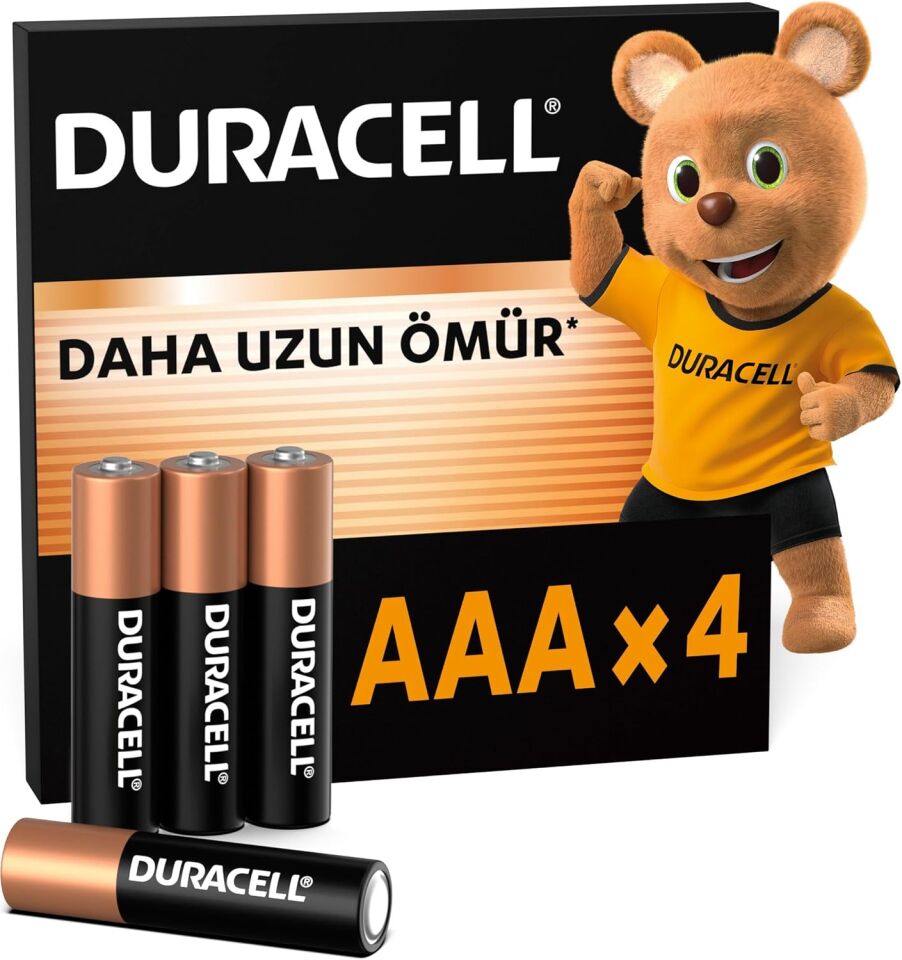 Duracell Pil 4 Lü AAA İnce Kalem