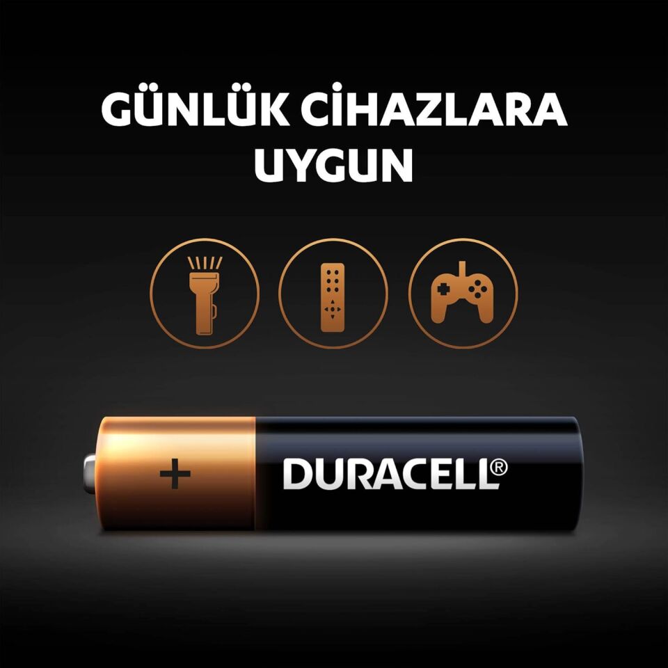 Duracell Pil 4 Lü AAA İnce Kalem