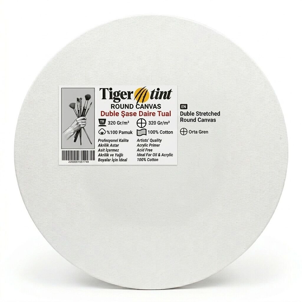 Güven Art Tigertint Daire Tuval 25 Cm 25 Mm