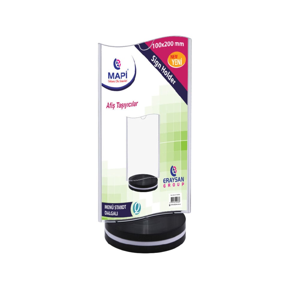 Mapi Menü Stand Dalgalı Dikey 100x200 Mm
