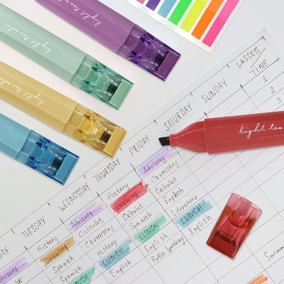 Gıpta Fosforlu Markor Pick Pen Mürdüm