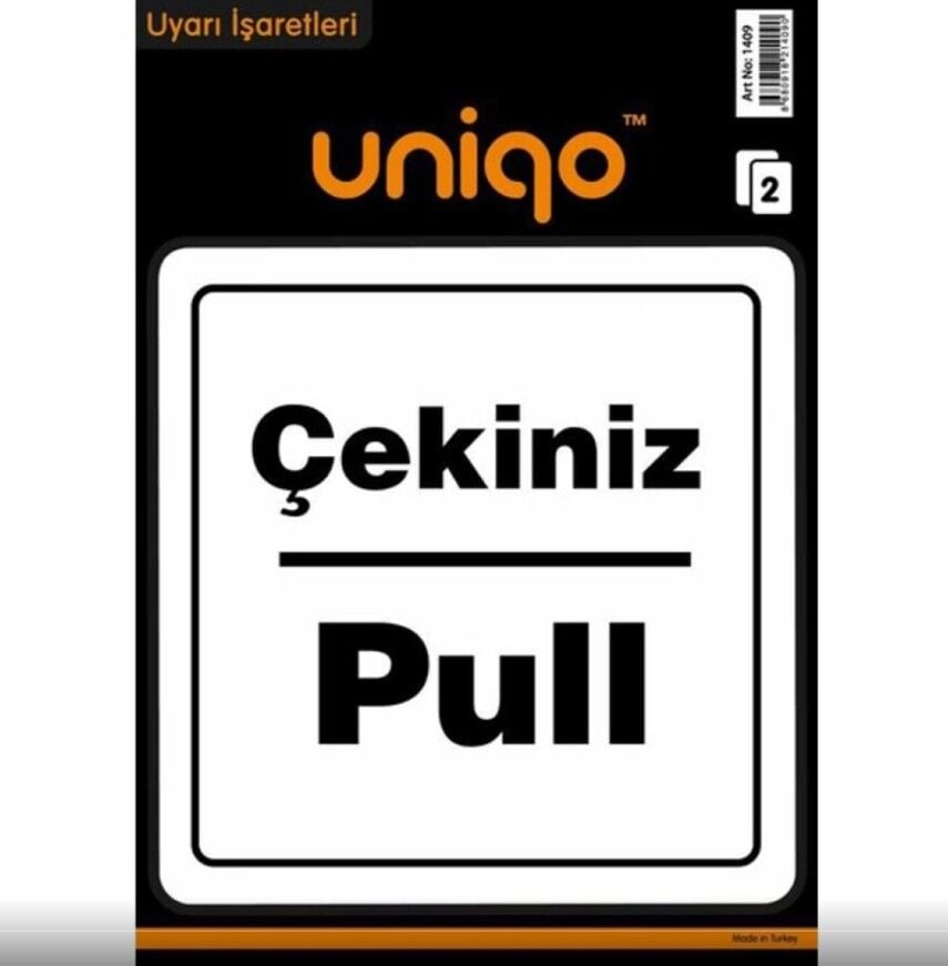 Crea Etiket Unıqo Uyarı Etiketi - Çekiniz/Pull