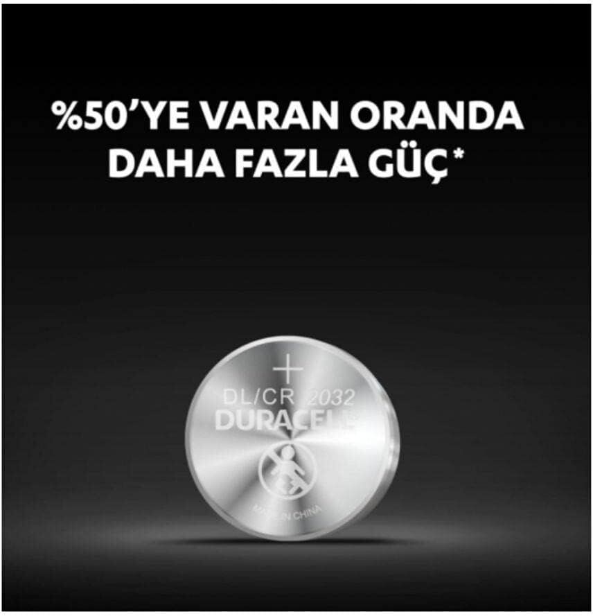 Duracell Pil Düğme 3V Tekli 2032
