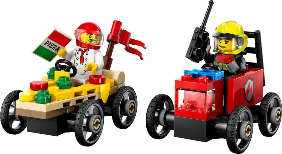 Lego City Pizza İtfaiye Ve Yarış Arabası 
