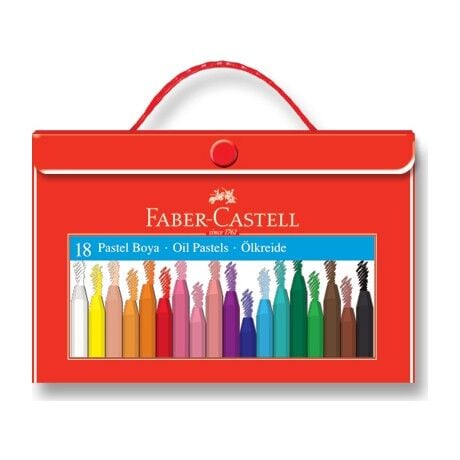 Faber-Castell Plastik Çantalı Tutuculu Pastel Boya 18 Renk
