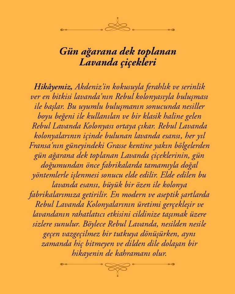 Rebul Kolonya 125 Ml Lavanda