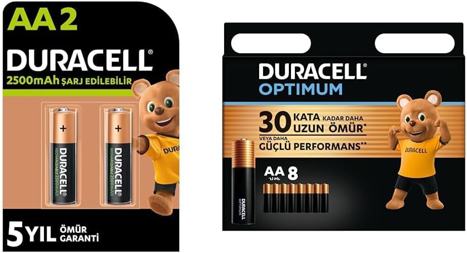 Duracell Pil Şarjlı 2 Li AA Kalem 2500 Mah