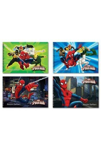 Keskin 17x25 15 Yaprak Spider Man Spiralli Resim Defteri