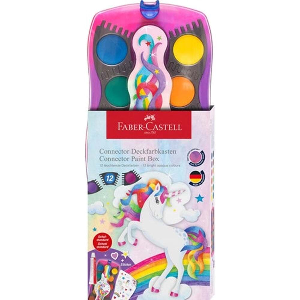 Faber-Castell Connector Unicorn Suluboya 12 Li