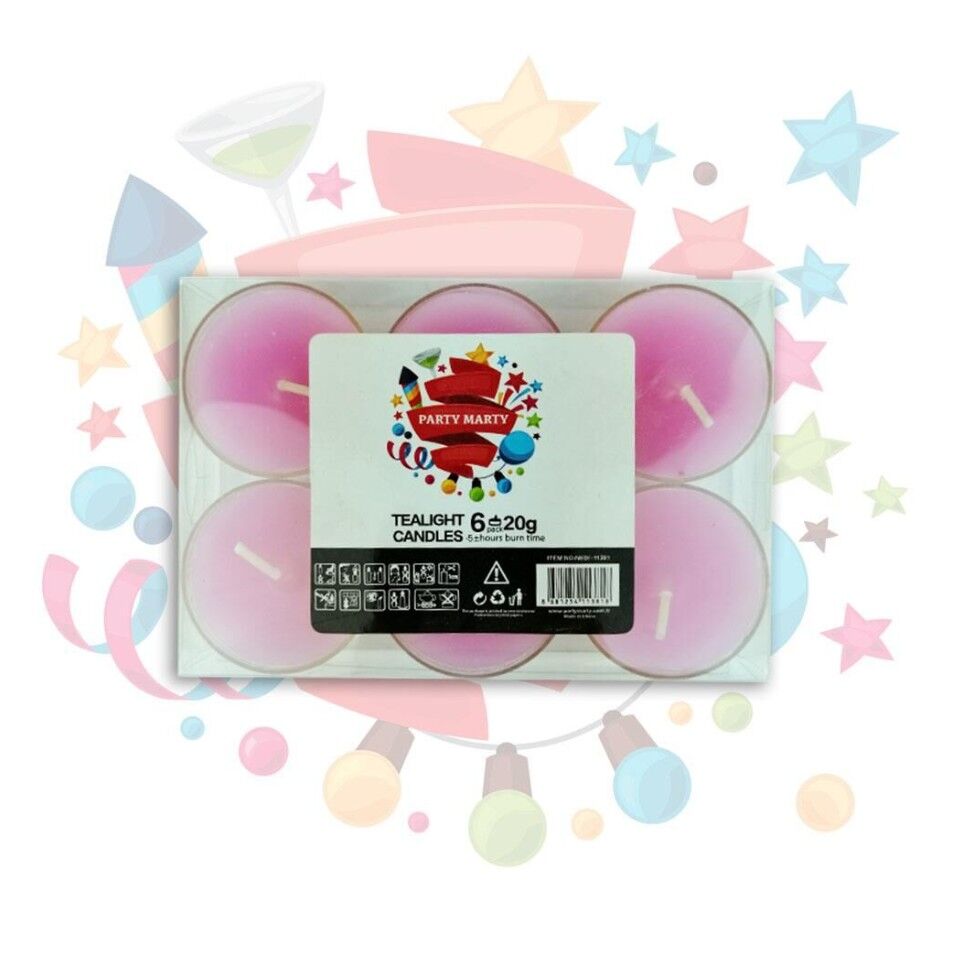 Mum Tea Light Kutulu Kokulu Pembe 20 Gr 6 Lı