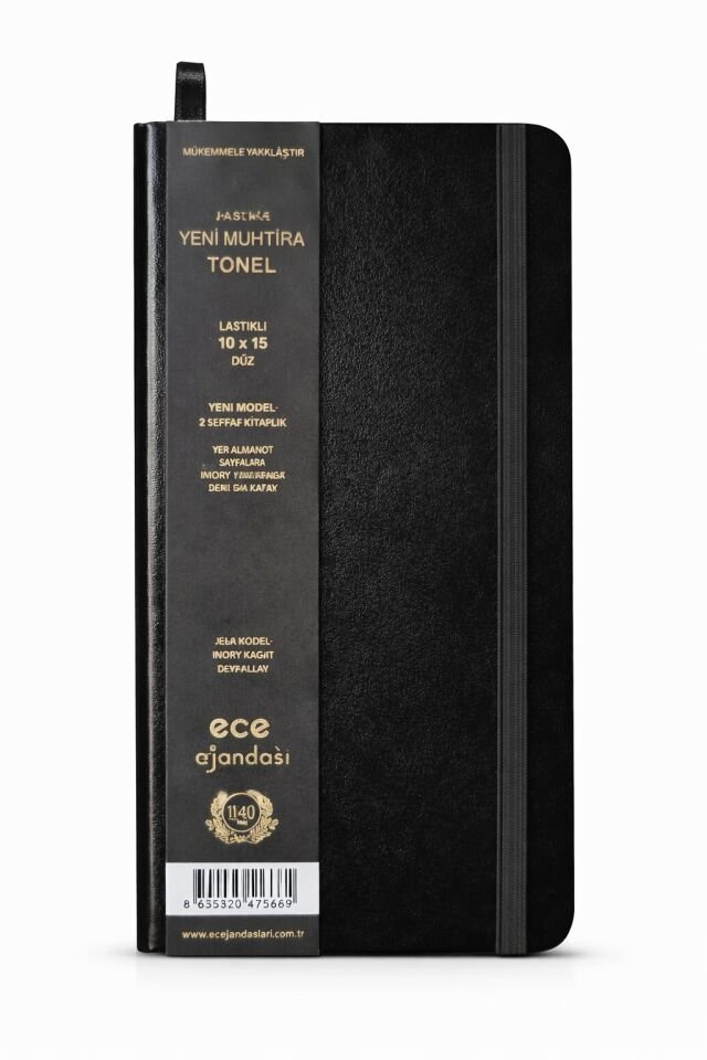 Ece Ajanda Muhtıra Tünel 10x15 Haftalık Lastikli