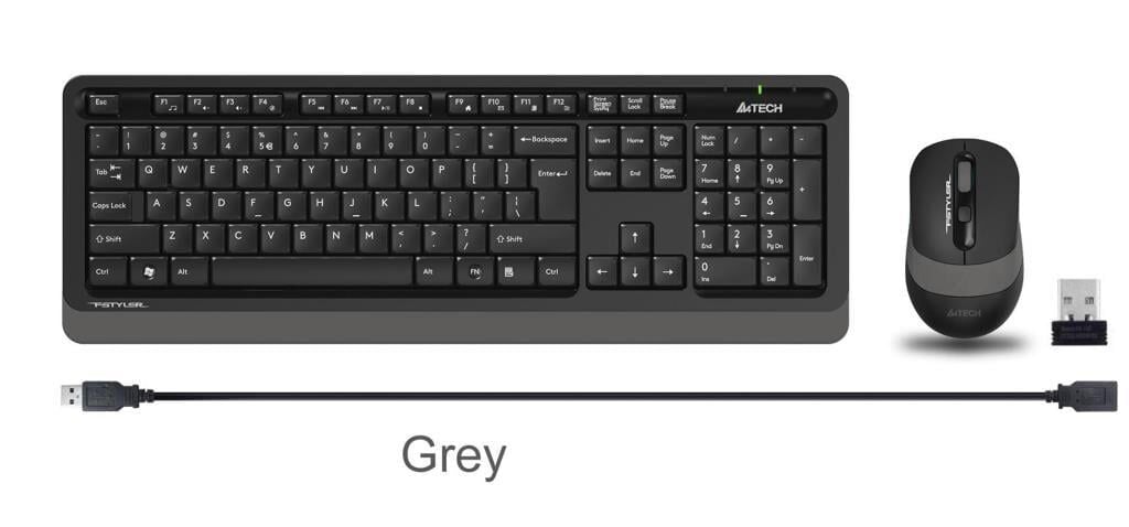 A4 Tech Fg1010 2.4G Gri Q Fn-Mm Klv+Optik Mouse