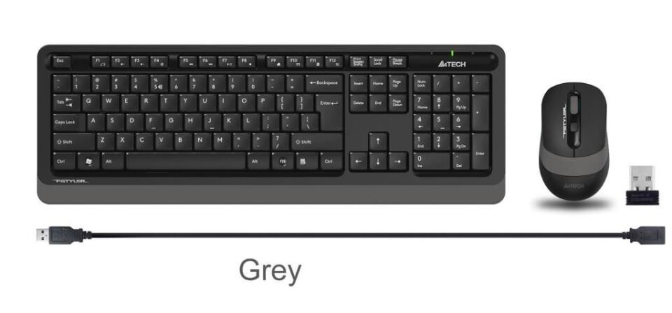 A4 Tech Fg1010 2.4G Gri Q Fn-Mm Klv+Optik Mouse