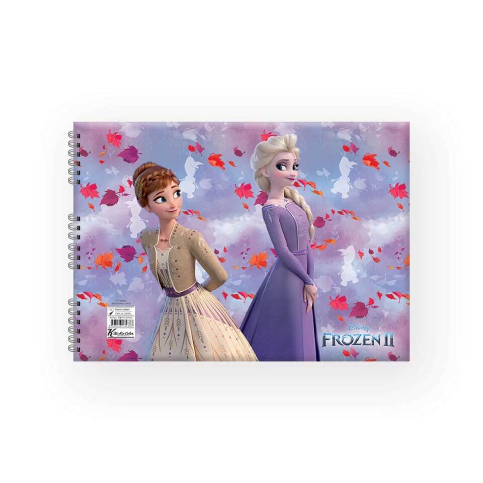 Keskin 17x25 15 Yaprak Frozenlı Spiralli Resim Defteri