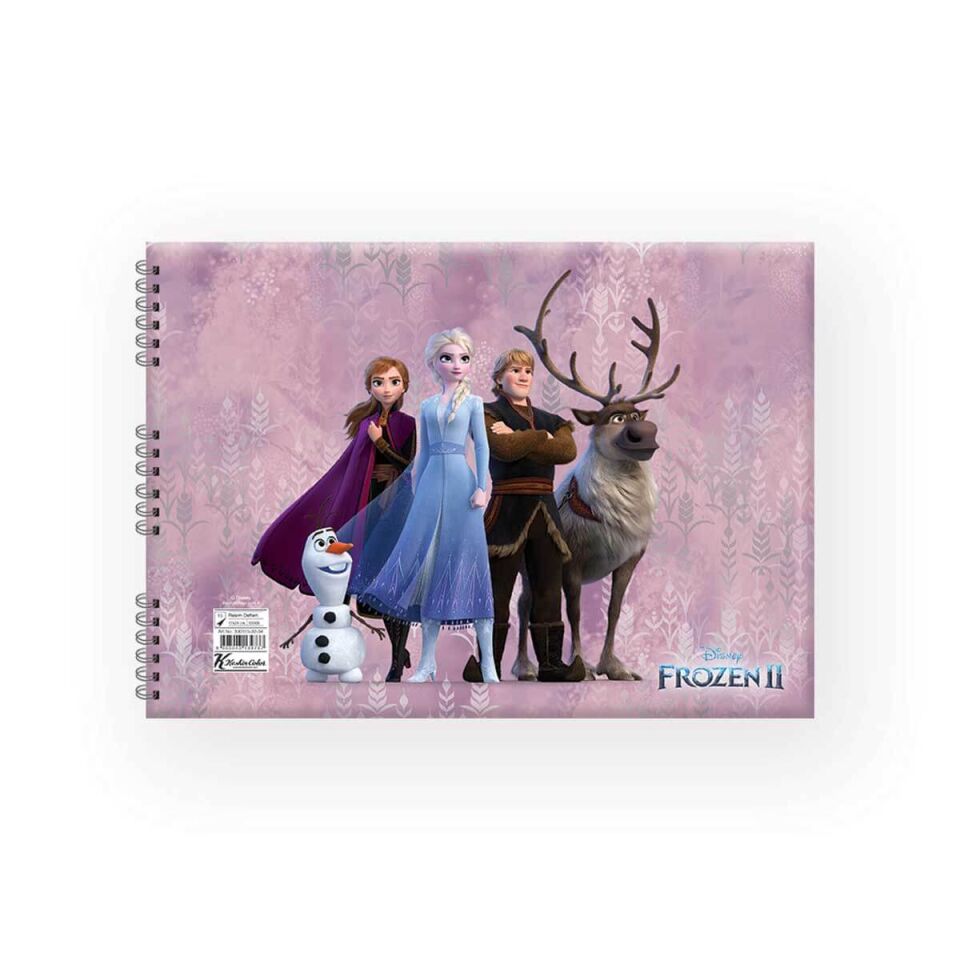 Keskin 17x25 15 Yaprak Frozenlı Spiralli Resim Defteri